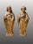 Saint Peter and Saint Paul, 17th-century gilt stucco wood sculpture For Sale