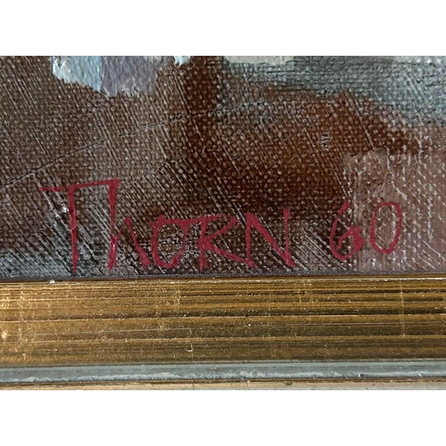 This lovely Vintage Oil Painting titled “Harbor Scene” by Canadian artist Anthony Thorn is a lovely addition to any...