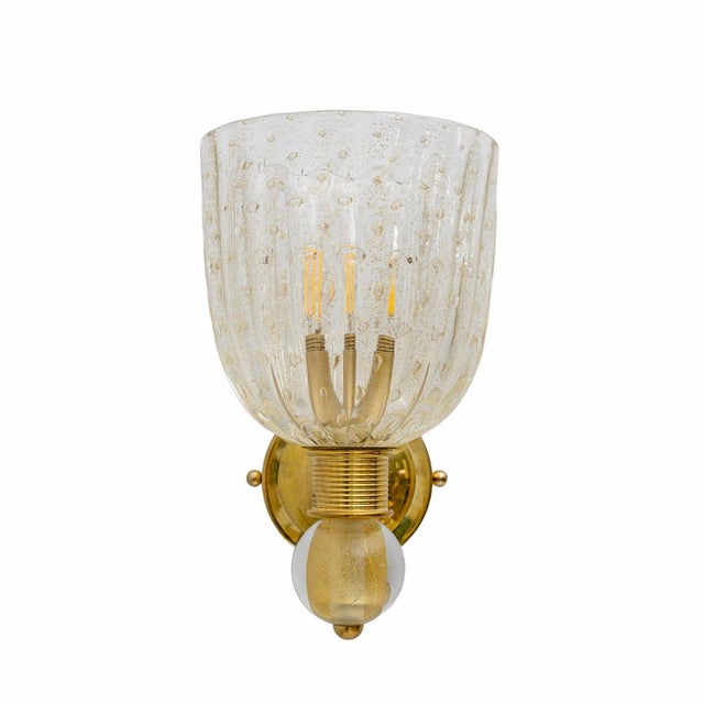 1990s Vintage Murano Glass Sconces, 1990, Set of 2 For Sale - Image 5 of 7