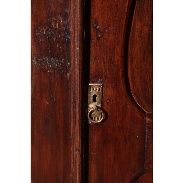 Wood Large Javanese Armoire With Two Carved Doors From Indonesia, 20th Century For Sale - Image 7 of 9