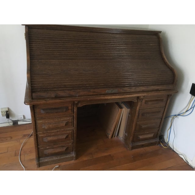Vintage Jefferson Rolltop Desk Chairish