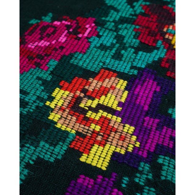 Vintage Romanian / Moldovan Hand-Knotted Floral Wool Rug, 1950s For Sale - Image 4 of 10