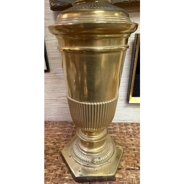 Metal Pair of Mid Century Urn Lamps For Sale - Image 7 of 7