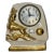 Vintage 1940 Deer Mantle Clock Genuine Howell Co. China 22 Kt. Gold For Sale