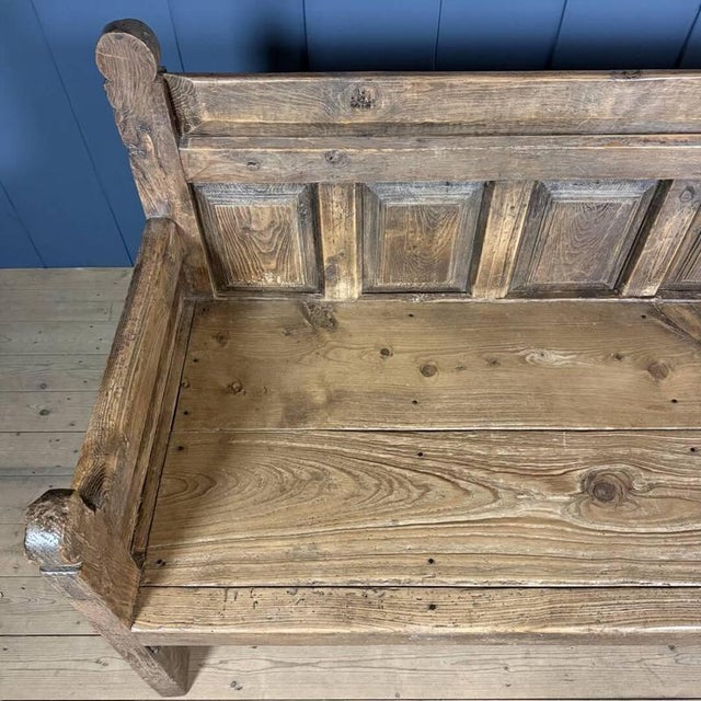Antique Spanish Wooden Bench, 19th Century For Sale - Image 12 of 18