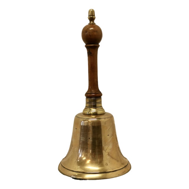 Antique Brass Hand Bell For Sale