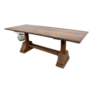 Brutalist Table in Palm Wood, 1950s For Sale