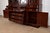 Brown Baker Furniture Style English Georgian Carved Mahogany Breakfront Bookcase Cabinet With Drop Front Secretary Desk For Sale - Image 8 of 16