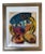 1970s Cubist Style Abstract Face Painting by Peter Keil, Framed For Sale