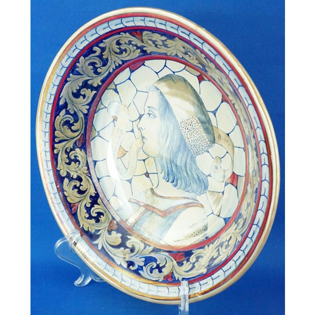 Large Ceramic Plate by Enzo Remigi for Gualdo Tadino, Italy, 1940s For Sale - Image 4 of 18