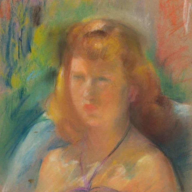 American 'Study of a Young Woman' by Sarah Hobson, Art Institute of Chicago For Sale - Image 3 of 8