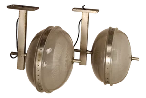 Delta Wall Lamps in Burnished Brass with Double Fresnel Glass by Sergio Mazza for Artemide, 1960s, Set of 2