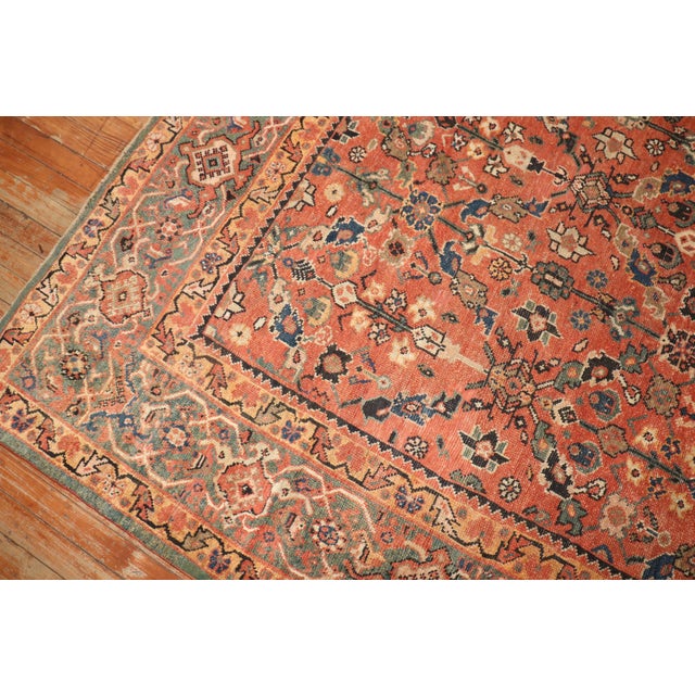 Terra Cotta Antique Zabihi Collection Persian Mahal Rug - 6'9" x 10'1" For Sale - Image 8 of 11