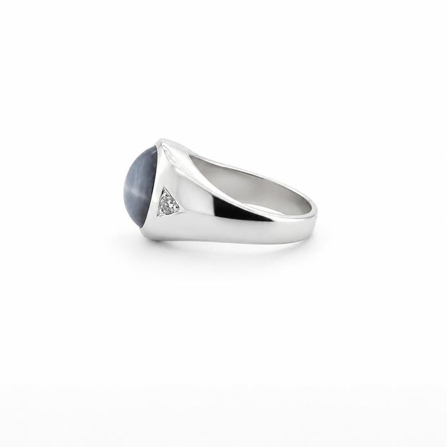 Late 20th Century 14Star Sapphire Ring, Size 8.5 For Sale - Image 4 of 4