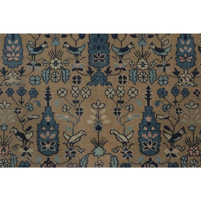Textile Antique Chinese Ningxia Square Rug Pair With Flora & Fauna Play - Rug & Kilim For Sale - Image 7 of 9