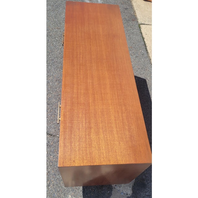 Find Mid-Century Modern 6 Drawer Low Chest Brass Legs For Sale - Image 11 of 13