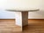 1970s Postmodern Off White Marble Dining Table with Pedestal Base, 1970s For Sale - Image 5 of 11