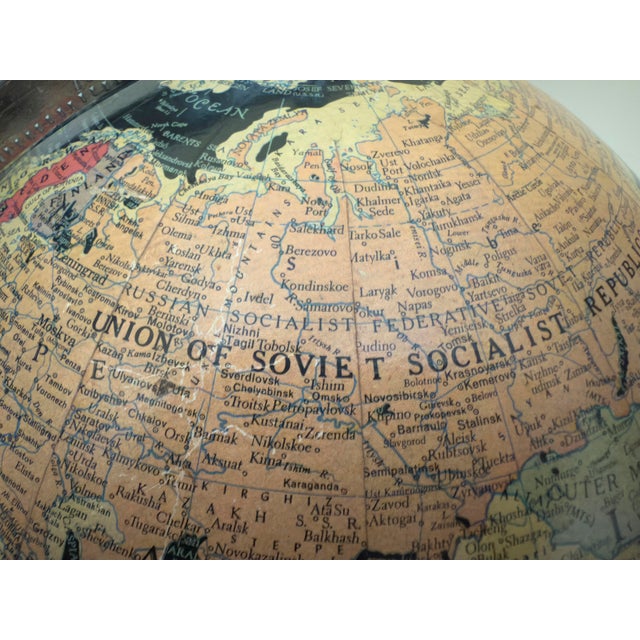 Rare Black Seas Replogle 12" Precision Globe Circa Late 1940s For Sale - Image 10 of 13