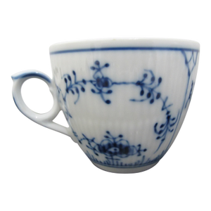 Royal Copenhagen Denmark 1/79 Plain Blue Flower Fluted Flat Cup