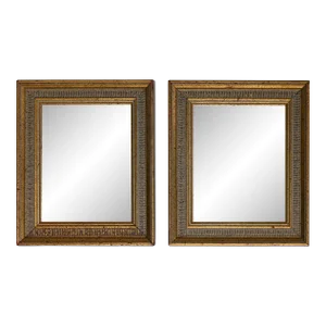 Mid 20th Century Florentine Gold Framed Mirrors- a Pair