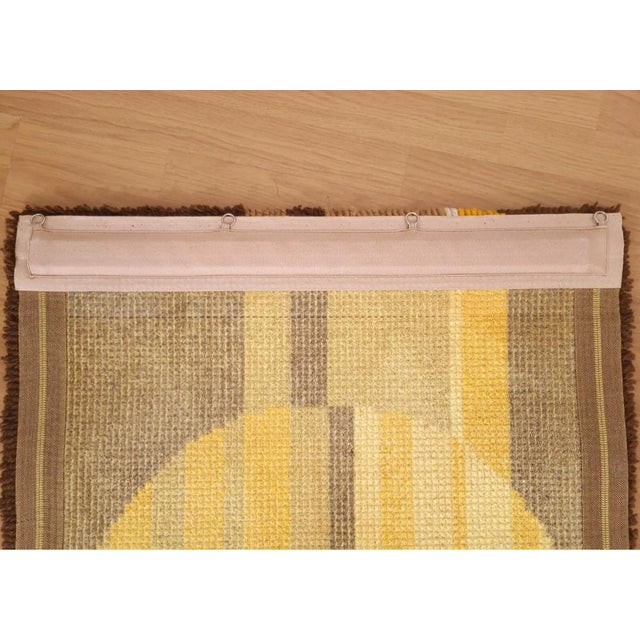 Brown Mid-Century Modern German Wool Wall Tapestry, 1970s For Sale - Image 8 of 9