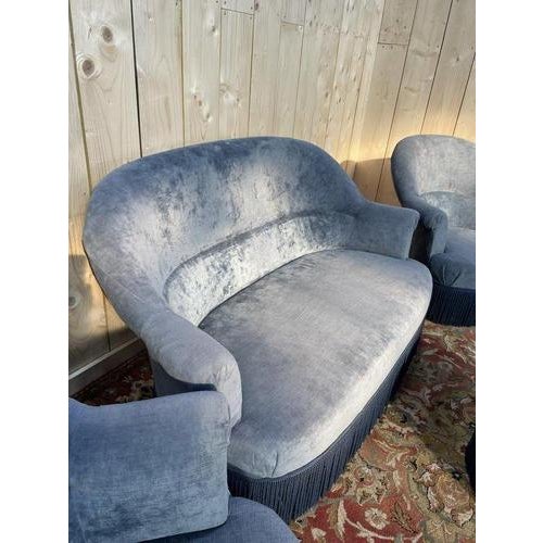 Toad Lounge Sofa, Armchairs and Ottoman, Set of 4 For Sale - Image 6 of 11