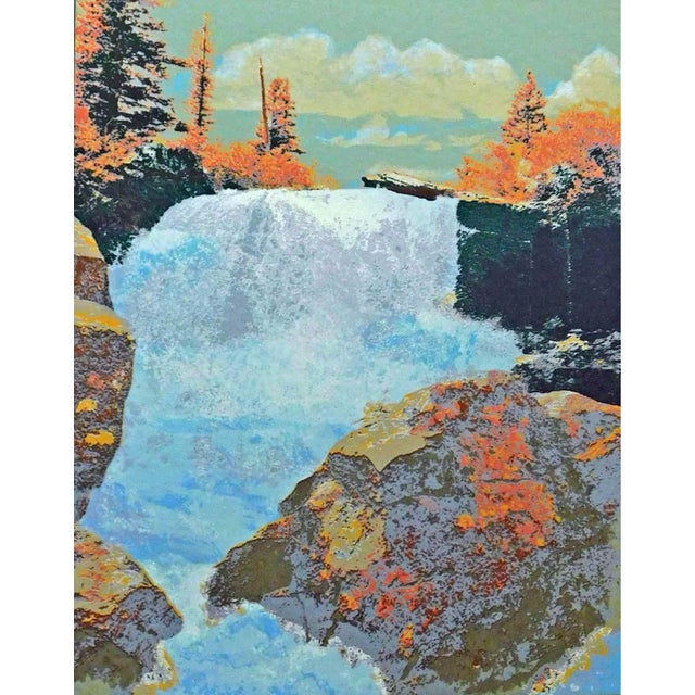 "Waterfall" by Greg McBride Hand Signed, Dated, Numbered and Titled by the artist Unframed Limited Edition Serigraph Art...