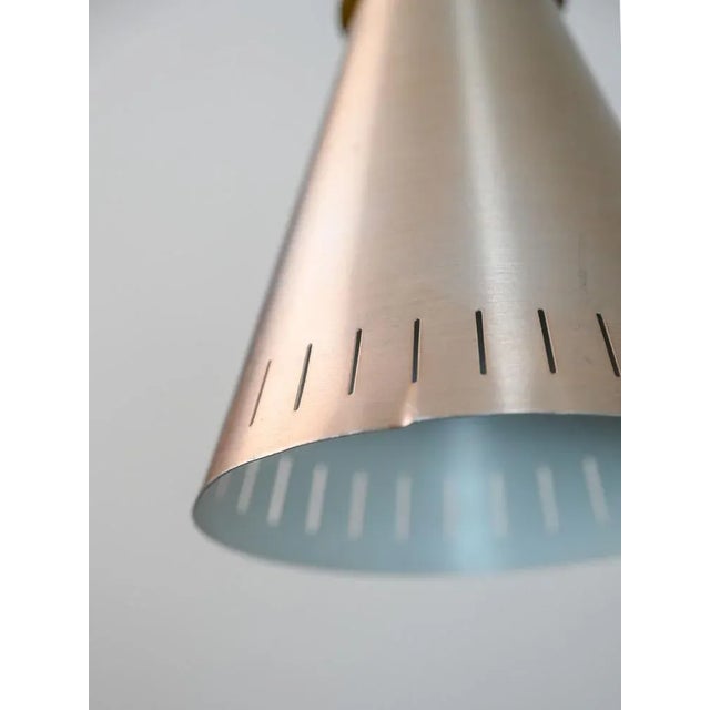 Scandinavian Metal Wall Light, 1950s For Sale - Image 3 of 7