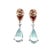 18k Gold Dangle Earrings With Aquamarine Rubellite and Diamonds, A Pair For Sale - Image 10 of 14