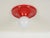 Amazing mid-century “light ball” wall or ceiling lamps in vibrant red enameled metal and opaline glass. This iconic flush...
