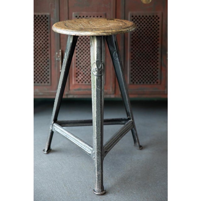 Bauhaus Vintage High Stool from Rowac, 1930s For Sale - Image 3 of 11