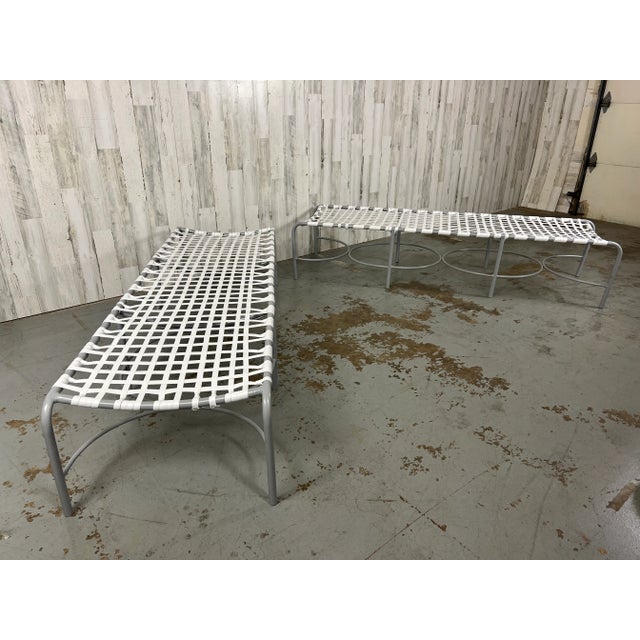 Metal 1960s Designed by Tadao Inouye, Kantan Benches for Brown Jordan - Set of 2 For Sale - Image 7 of 11