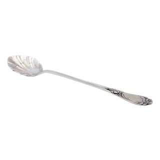 Silver Soda Spoon with Reliefs For Sale