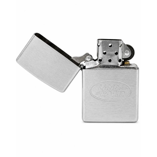 Contemporary Vintage Land Rover Brushed Chrome Silver Zippo Lighter For Sale - Image 3 of 11