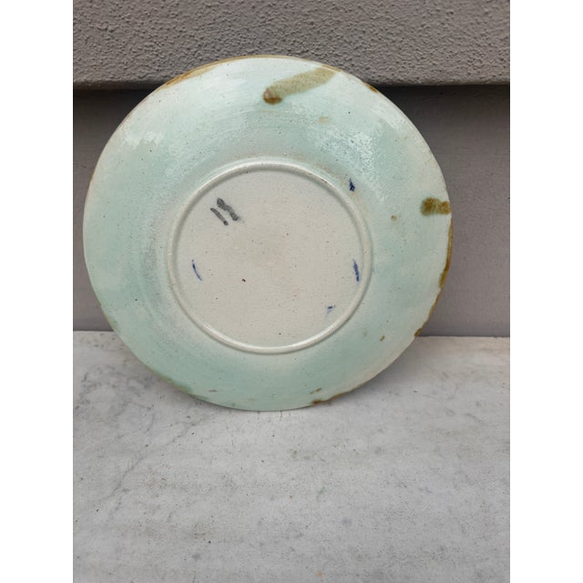 19th Century French Majolica Plate For Sale - Image 4 of 4