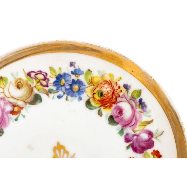 French Gilt & Hand-Painted Porcelain Tableware, 8 For Sale - Image 15 of 18