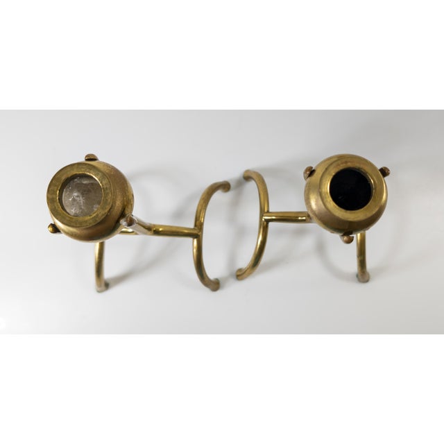 Bronze 20th Century Pair of Arts and Crafts Bronze Candlesticks For Sale - Image 8 of 10