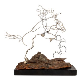 Ted Weidhaas "t.n.t." Cowboy Wire Sculpture For Sale