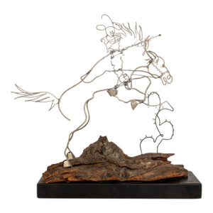 Ted Weidhaas "t.n.t." Cowboy Wire Sculpture