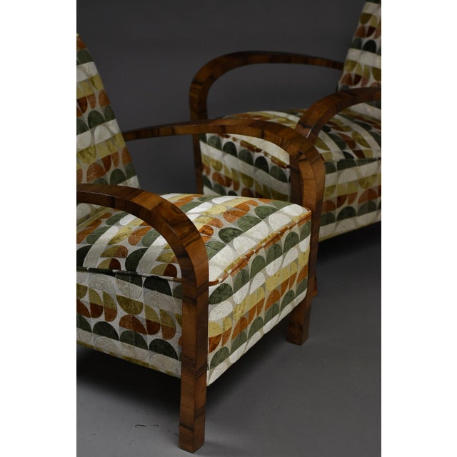 Large Art Deco Lounge Chairs, 1930s, Set of 2 For Sale - Image 9 of 11