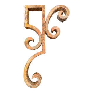 Large Antique 1800s Cast Iron Architectural Salvage Corbel Bracket Church Sconce For Sale