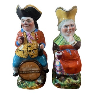 Anthropomorphic Pitchers, 1890s, Set of 2 For Sale