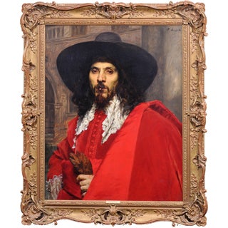 Ferdinand Victor Leon Roybet, Le Mousquetaire, 1880, Oil on Panel For Sale