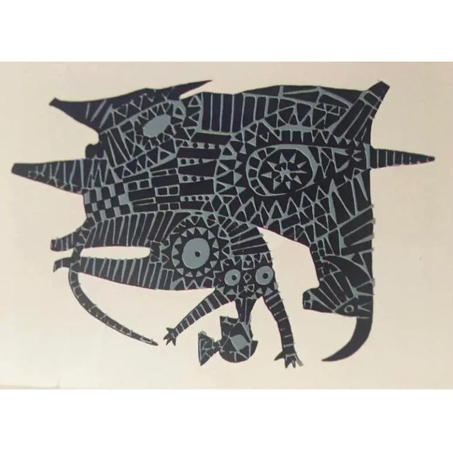 Modern Vintage Poster St.Tropez Signed by Renown French Artist Patrice Breteau For Sale - Image 3 of 4