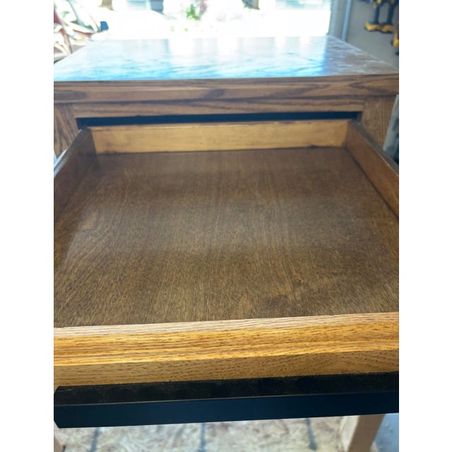 2020s Handcrafted Oak Raised Panel Nightstand For Sale - Image 5 of 7
