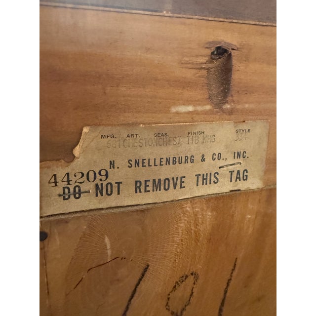 Brass Vintage 5 Drawer Mahogany Chest of Drawers For Sale - Image 8 of 12