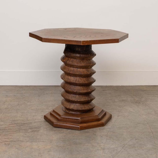 1940s French Twisted Wood Gueridon Table For Sale In Los Angeles - Image 6 of 11