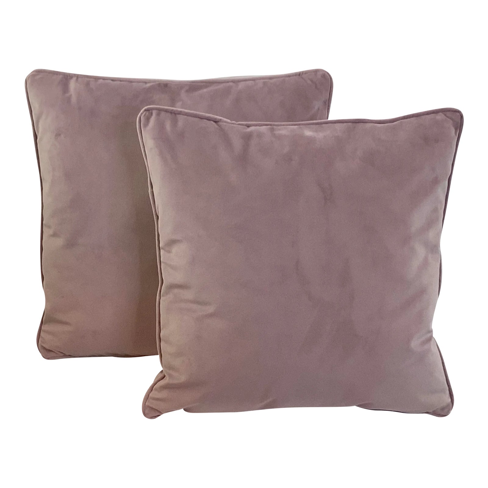 Contemporary Italian Opera Mauve Purple Pillows - A Pair | Chairish
