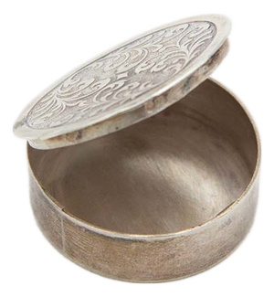 Circular Base Pill Box with Garlands