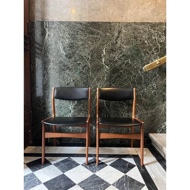 Dyrlund Danish Teak Dining Chairs from Dyrlund, 1960s, Set of 2 For Sale - Image 4 of 14